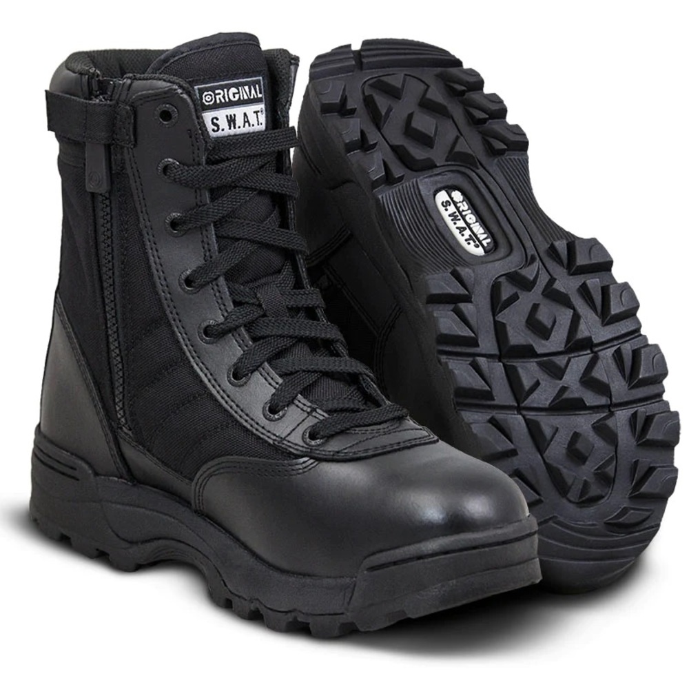 Original S.W.A.T. Tactical Mens Boot Classic 9” Side Zip Black Size 10.5W